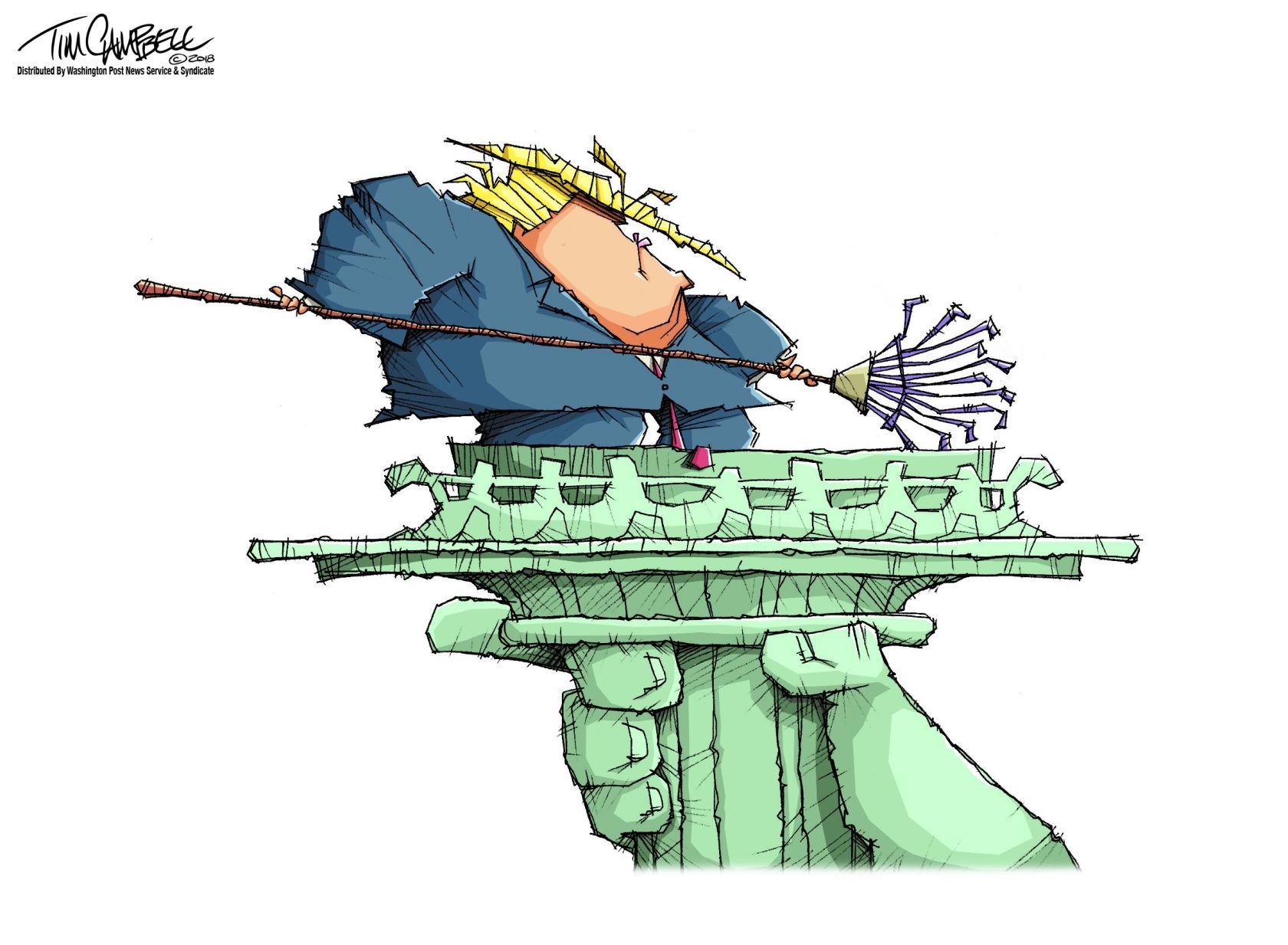 Tim Campbell cartoon